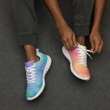 Load image into Gallery viewer, Mens Rainbow Watercolor Sneakers
