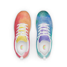 Load image into Gallery viewer, Mens Rainbow Watercolor Sneakers
