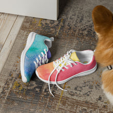 Load image into Gallery viewer, Womens Rainbow Watercolor Sneakers
