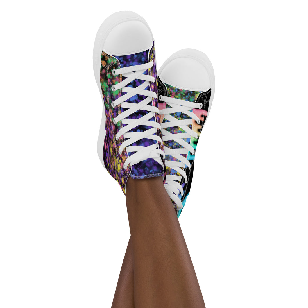 Women’s Rainbow Paint Splatter Sneakers