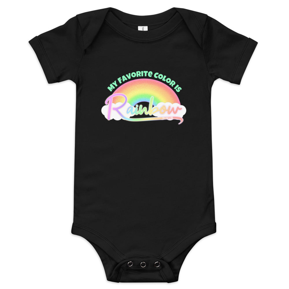 My Favorite Color is Rainbow Baby Onesie