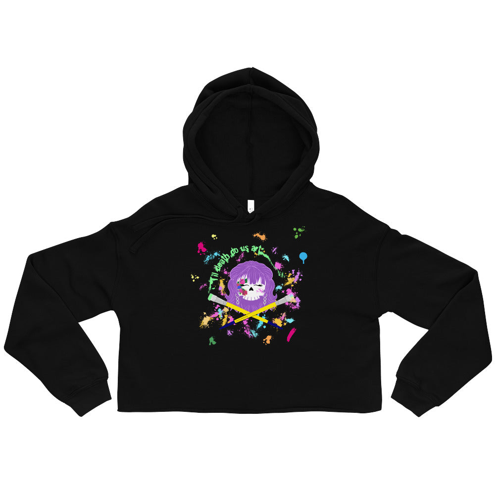 Til Death Do Us Art Crop Hoodie